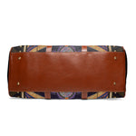 Golden Dome PU Leather Bag, Baroque Luggage, Purple Travel Bag, Faux Leather Luggage, Duffle Bag | 104921B