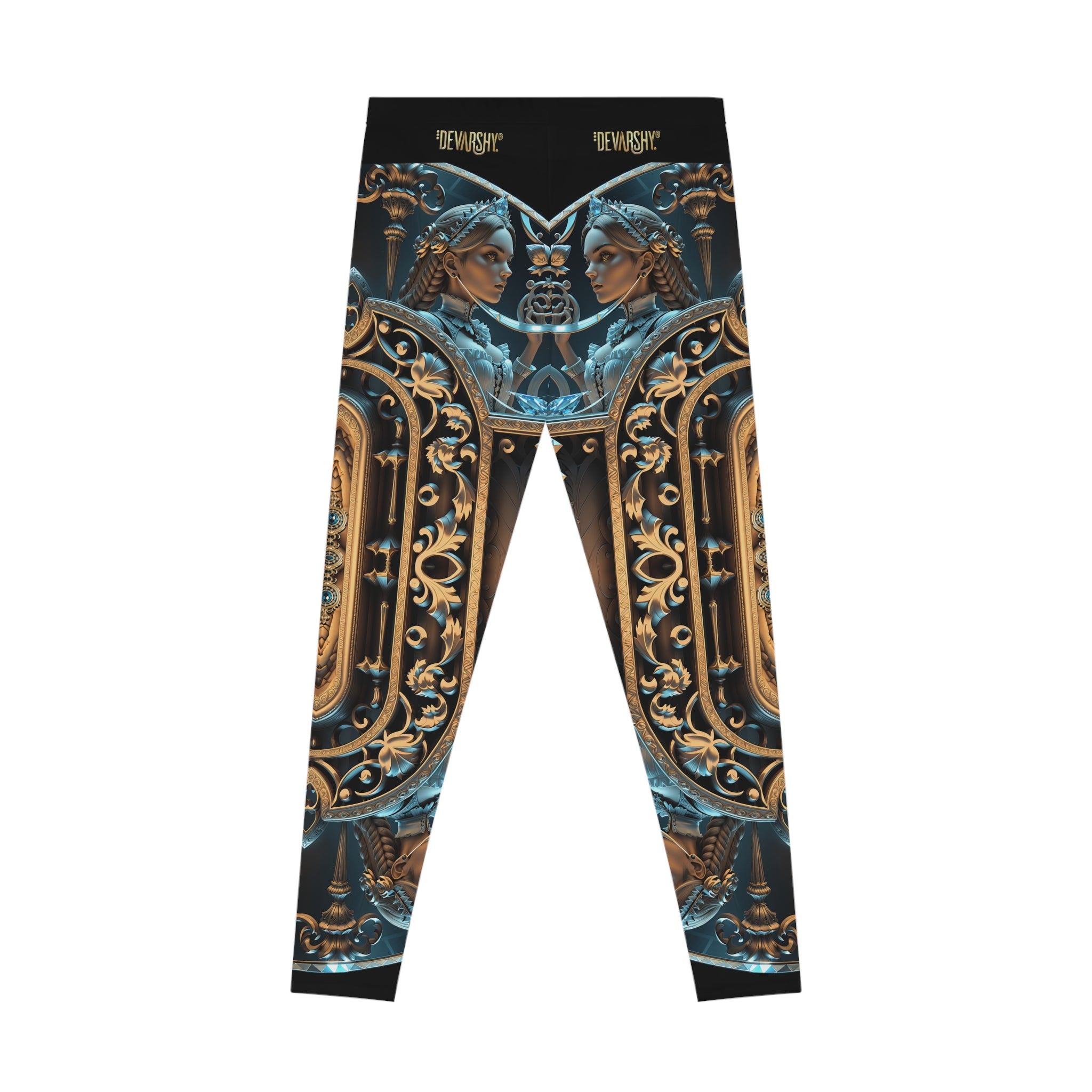 Baroque Leggings Women Spandex Leggings Casual Wear Decorative Prints Leggings Women Lounge Wear | X3476