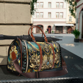 Baroque PU Leather Bag, Royal Atlantis Travel Bag, Faux Leather Luggage, Duffle Bag | RB0086