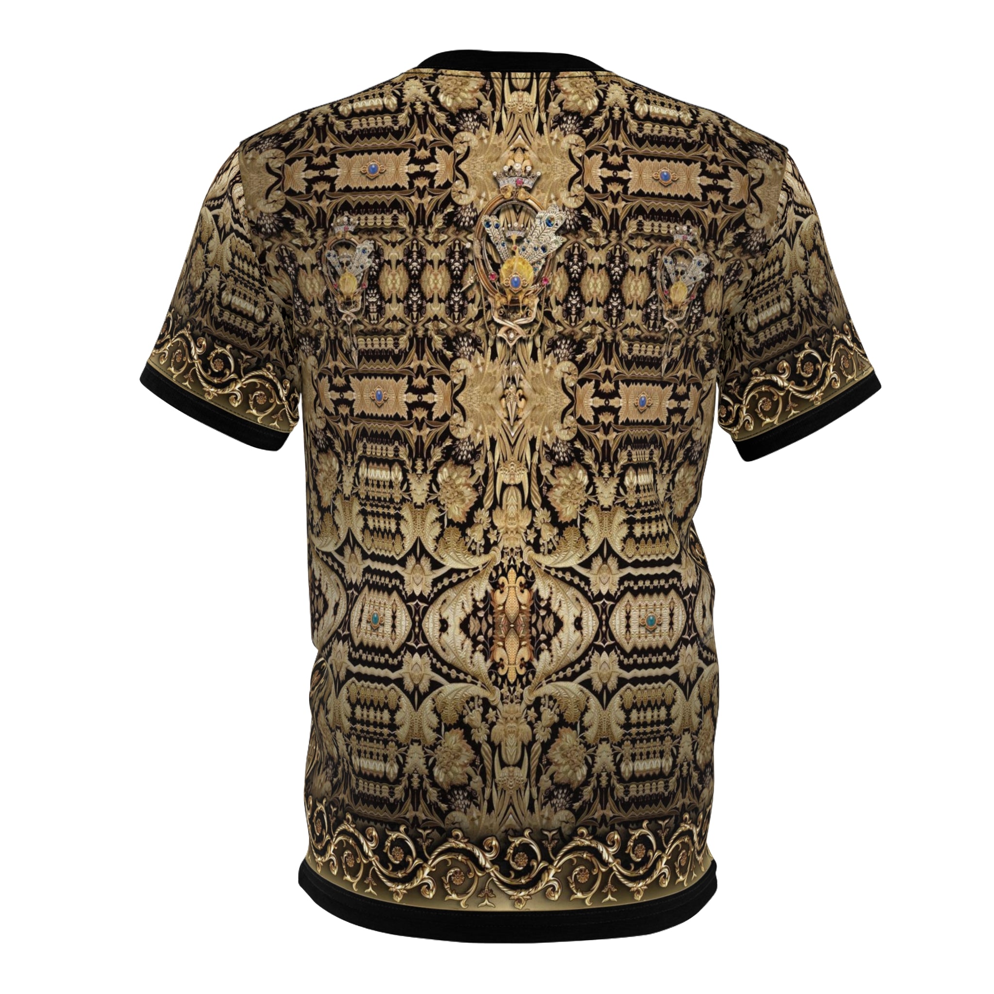 Gold Embroidery T-Shirt Unisex Tee Zardouzi T-Shirt Decorative Gold Print Tee Unisex Shirt | D20059
