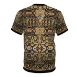 Gold Embroidery T-Shirt Unisex Tee Zardouzi T-Shirt Decorative Gold Print Tee Unisex Shirt | D20059