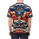US Veterans T-Shirt Unisex All over Print Tee USA Patriots Tee Blue and Red T-Shirt | D20154