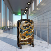 Golden Waves Suitcase Luxury Decorative Luggage Carry-on Suitcase Hard Shell Wheels Suitcase Travel Luggage | X3351A