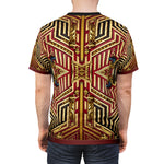 Forbidden Fort T-Shirt Unisex All Over Print Tee Royal Red Striped Unisex T-Shirt | D20171A