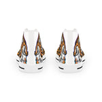 Baroque Tiger Shoes, Trendy High Top Sneakers, Unisex Canvas Shoes, Animal Print  Sneakers, Tiger Print Shoes, Hi Tops Canvas Shoes, Tiger Sneakers