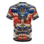 US Veterans T-Shirt Unisex All over Print Tee USA Patriots Tee Blue and Red T-Shirt | D20154