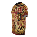 Forbidden Fort T-Shirt Unisex All Over Print Tee Royal Red Striped Unisex T-Shirt | D20171A
