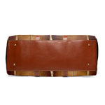 Horse Print Bag, PU Leather Bag, Animal Print Bag, Faux Leather Luggage, Brown Duffle Bag | 11222B