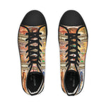 Mucha Art Canvas Shoes, High Top Sneakers, Unisex Canvas Shoes, Art Nouveau Sneakers, Trendy Hi Tops Shoes, Unisex Sneakers | 99005B