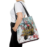 Kindness is My Religion Bag, Canvas Tote Bag, Cherry Blossom Bag, Floral Print Tote Bag | KMR01