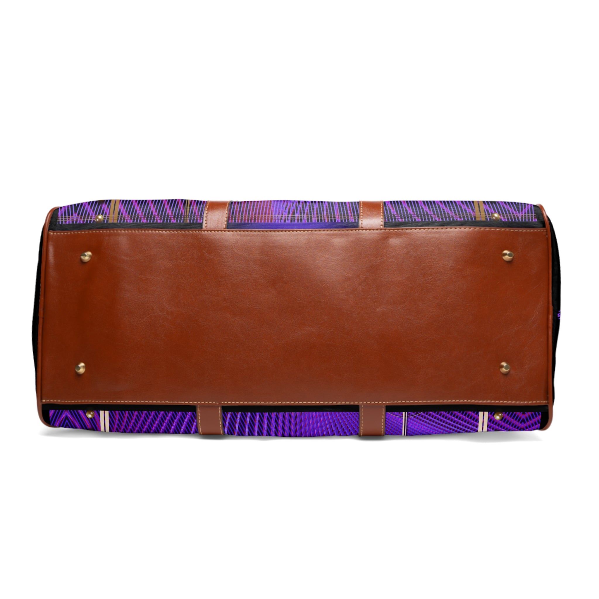 Travel Smart PU Leather Bag, Violet Stripes Luggage, Purple Duffle Bag, Faux Leather Luggage PU Leather Bag Purple Duffle Bag | 100047E