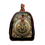 Lion Insignia Bag, PU Leather Bag, Baroque Travel Bag, Lion Medallion Duffle Bag, Faux Leather Luggage | D20163