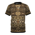 Gold Embroidery T-Shirt Unisex Tee Zardouzi T-Shirt Decorative Gold Print Tee Unisex Shirt | D20059