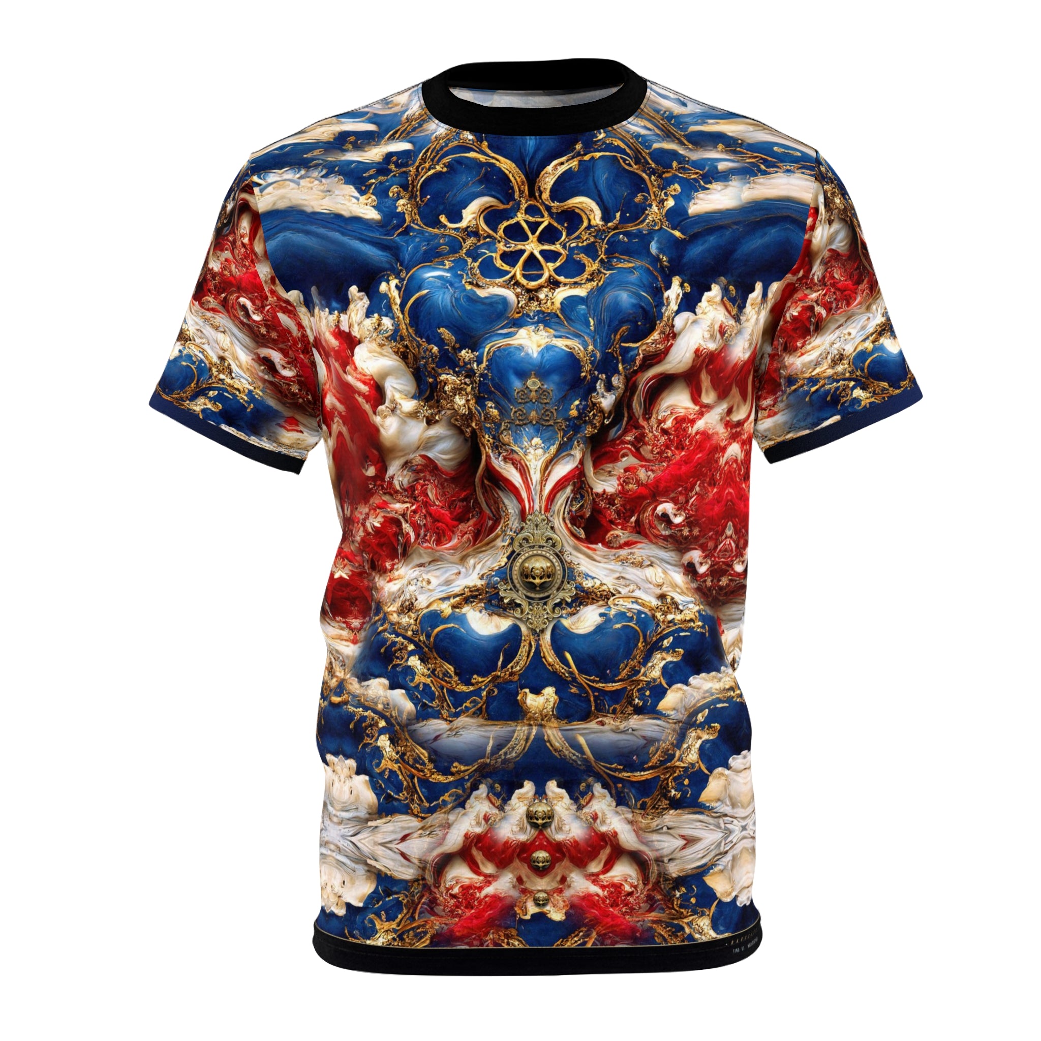 US Veterans T-Shirt Unisex All over Print Tee USA Patriots Tee Blue and Red T-Shirt | D20154