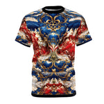 US Veterans T-Shirt Unisex All over Print Tee USA Patriots Tee Blue and Red T-Shirt | D20154