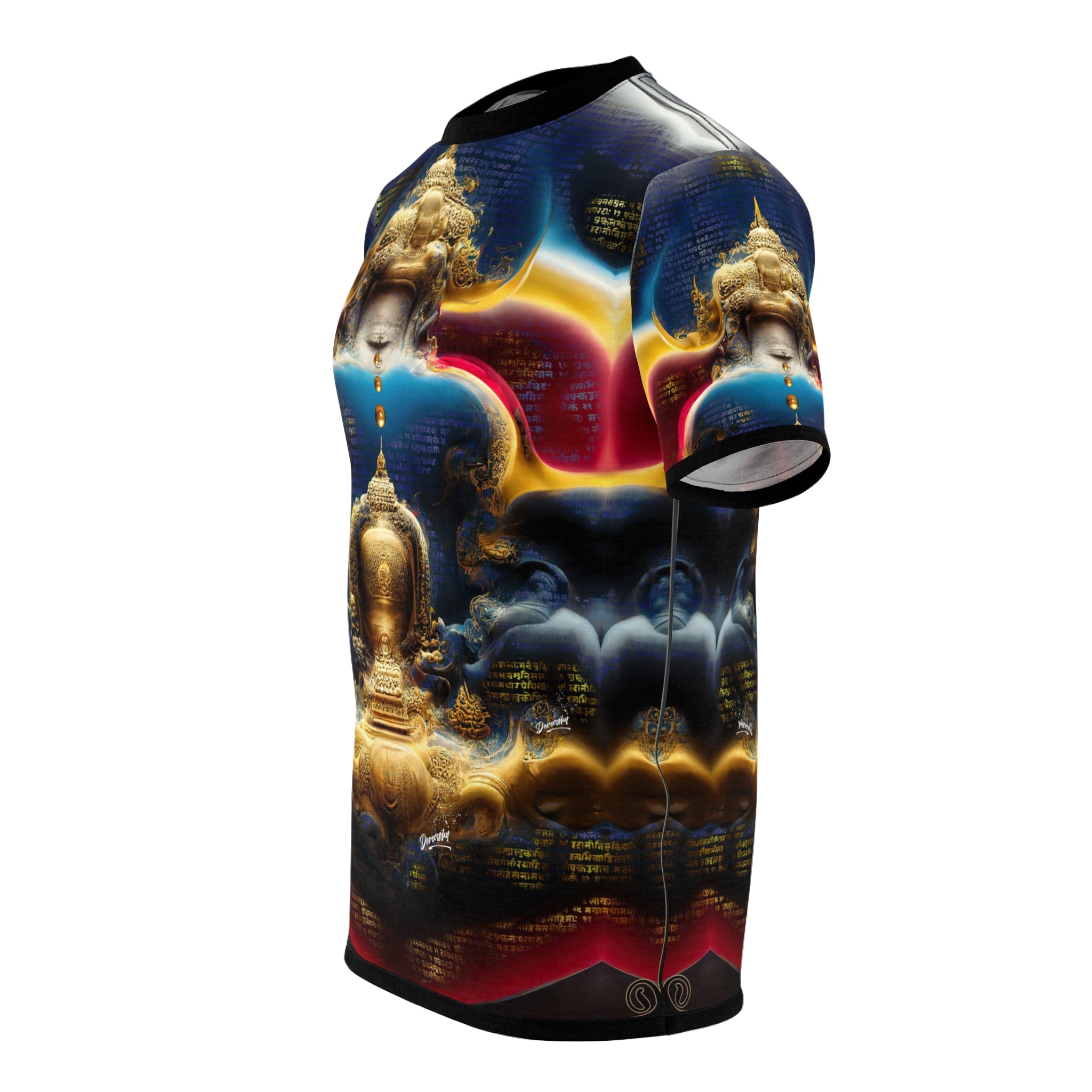Buddha Bliss T-Shirt Unisex All Over Print Tee Spiritual Buddha Art Unisex T-Shirt | D20188