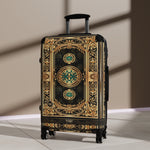 Gold Filigree Suitcase Golden Baroque Luggage Carry-on Suitcase Royal Hard Shell Suitcase in 3 Sizes | D20175