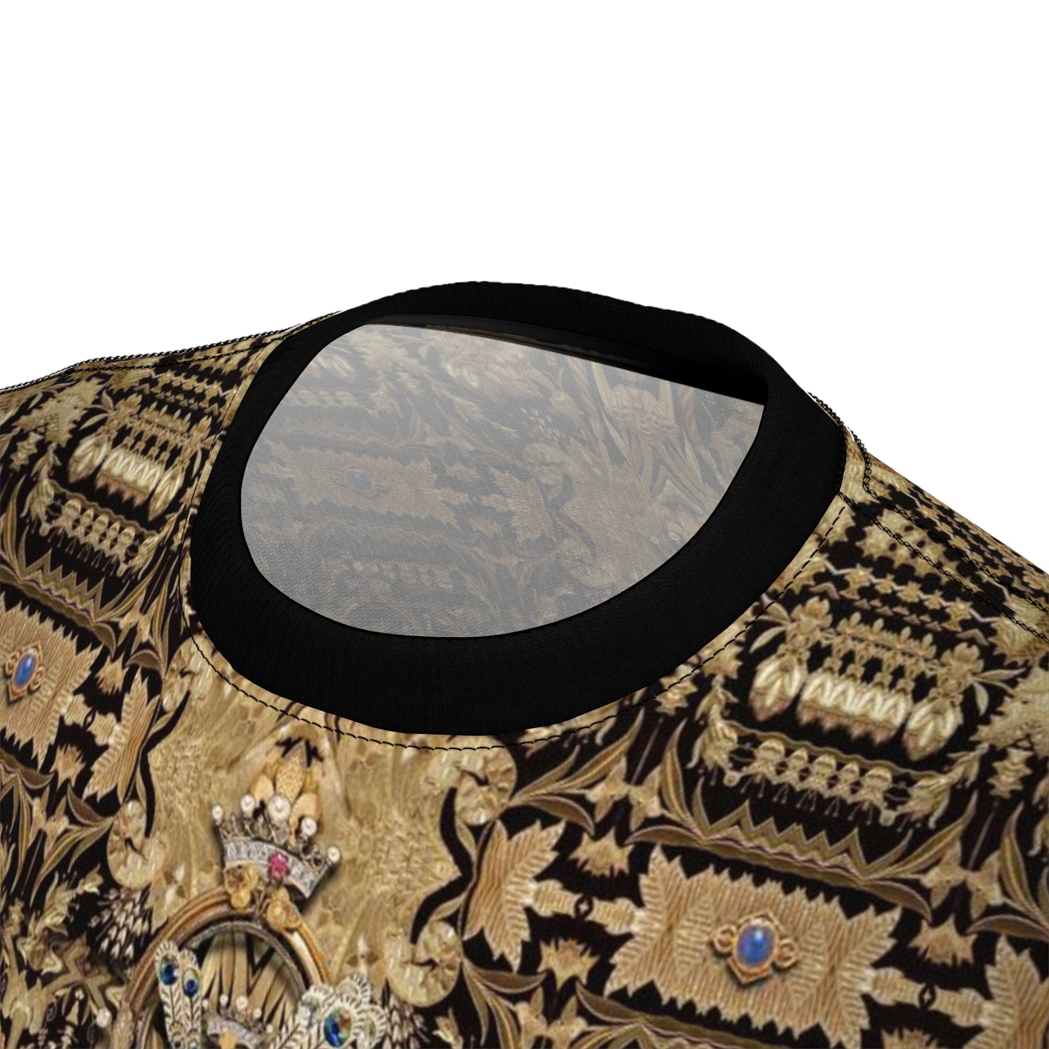 Gold Embroidery T-Shirt Unisex Tee Zardouzi T-Shirt Decorative Gold Print Tee Unisex Shirt | D20059