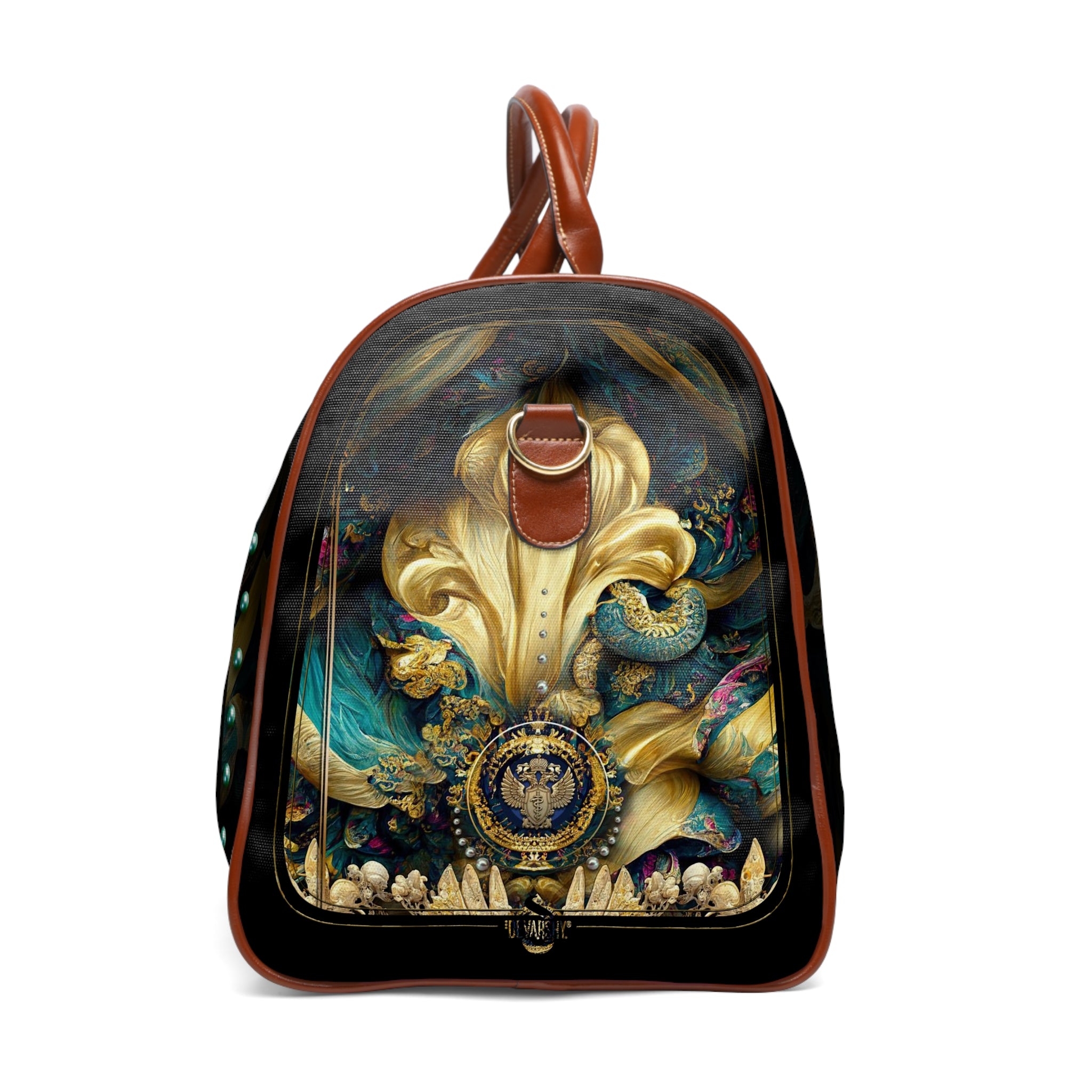 Baroque PU Leather Bag, Royal Atlantis Travel Bag, Faux Leather Luggage, Duffle Bag | RB0086
