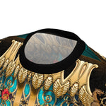 Gold Matador T-Shirt Unisex All Over Print Tee Turquoise Baroque Unisex T-Shirt | 100368
