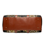 Lion Insignia Bag, PU Leather Bag, Baroque Travel Bag, Lion Medallion Duffle Bag, Faux Leather Luggage | D20163