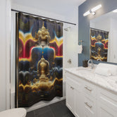Buddha Bliss Shower Curtain Spiritual Art Curtain For Bathroom | D20188