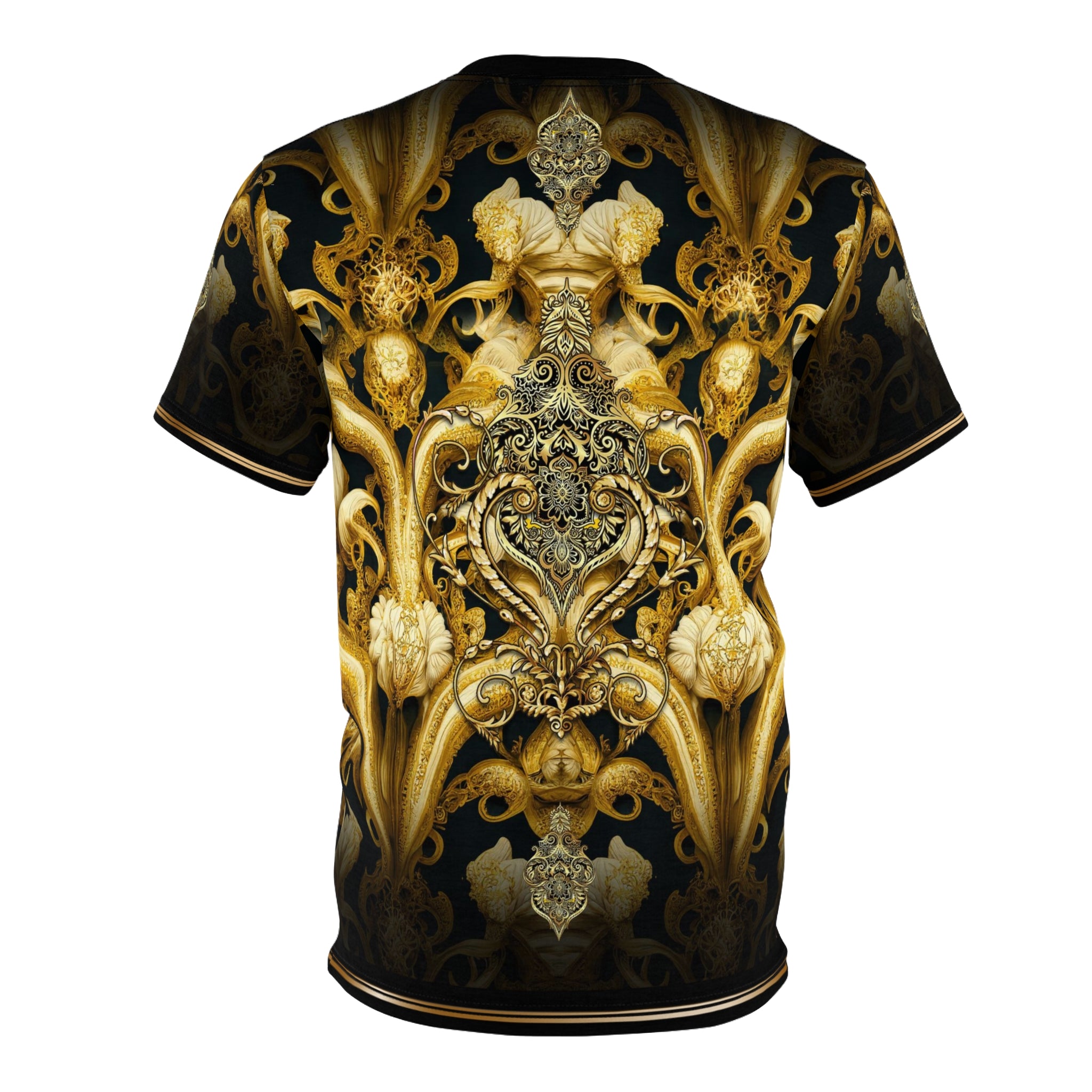 Golden Decadence T-Shirt Unisex Tee All Over Print T-Shirt Decorative Gold Tee | D20123