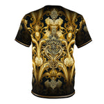 Golden Decadence T-Shirt Unisex Tee All Over Print T-Shirt Decorative Gold Tee | D20123