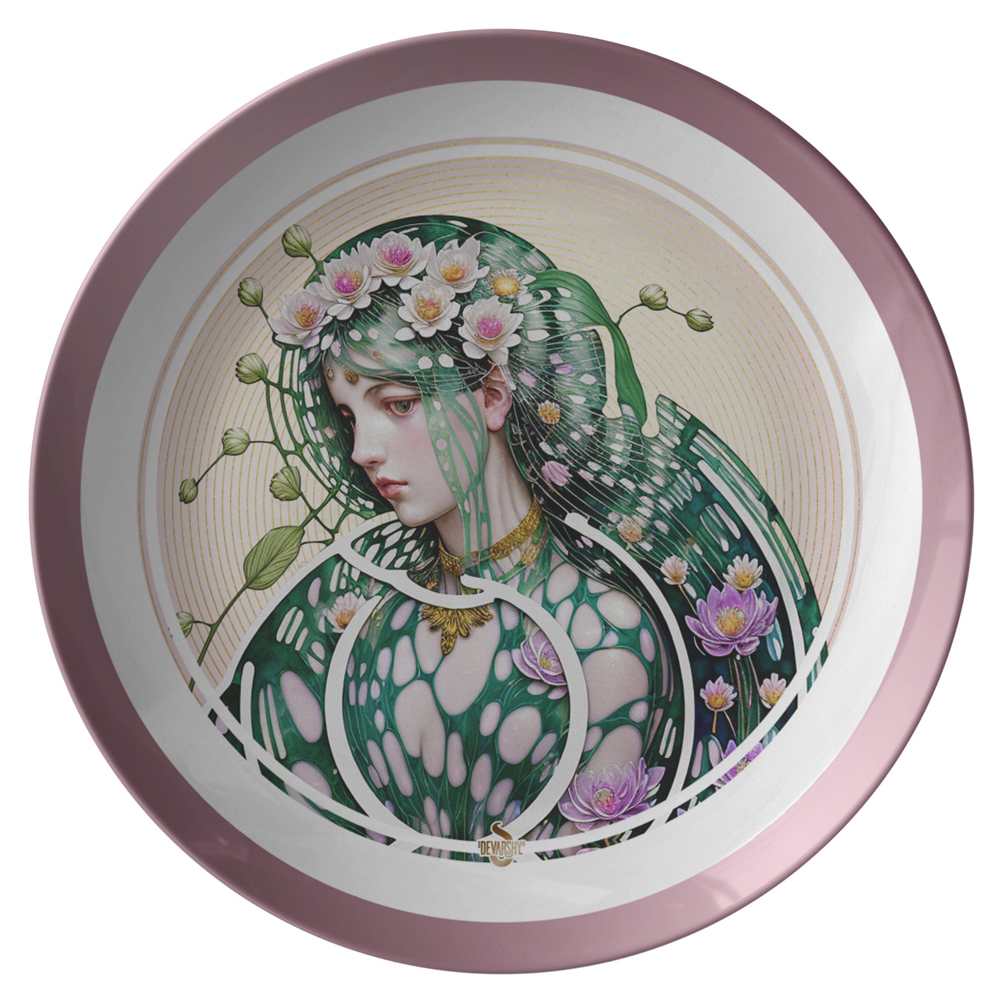 Alphonse Mucha plate 10" Printed Dinner Plate Microwave safe cutlery Art Nouveau print kitchenware Gift for mom and dad.