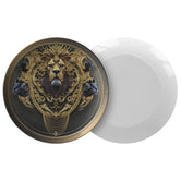 Best Gift for him Golden Lion plate 10" Printed Dinner Plate Microwave safe animal print kitchenware Gift for him.