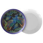 Blue Peacock print plate 10" Printed Dinner Plate Microwave safe kitchenware Festival Gift perfect gift for wife
