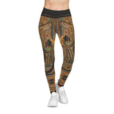 Ornate Leopard Print Leggings Baroque Leggings Animal Print Leggings Women Spandex Leggings Casual Wear | D20114B