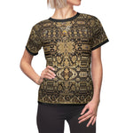Gold Embroidery T-Shirt Unisex Tee Zardouzi T-Shirt Decorative Gold Print Tee Unisex Shirt | D20059