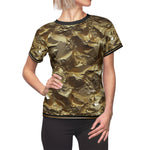 Crumpled Gold T-Shirt Unisex All Over Print Tee Gold Print Unisex T-Shirt | X3343B