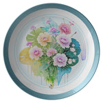 Hanpainted watercolor Art plate 10in. Printed Dinner Plate Microwave safe cutlery vintage print kitchenware Gift for her