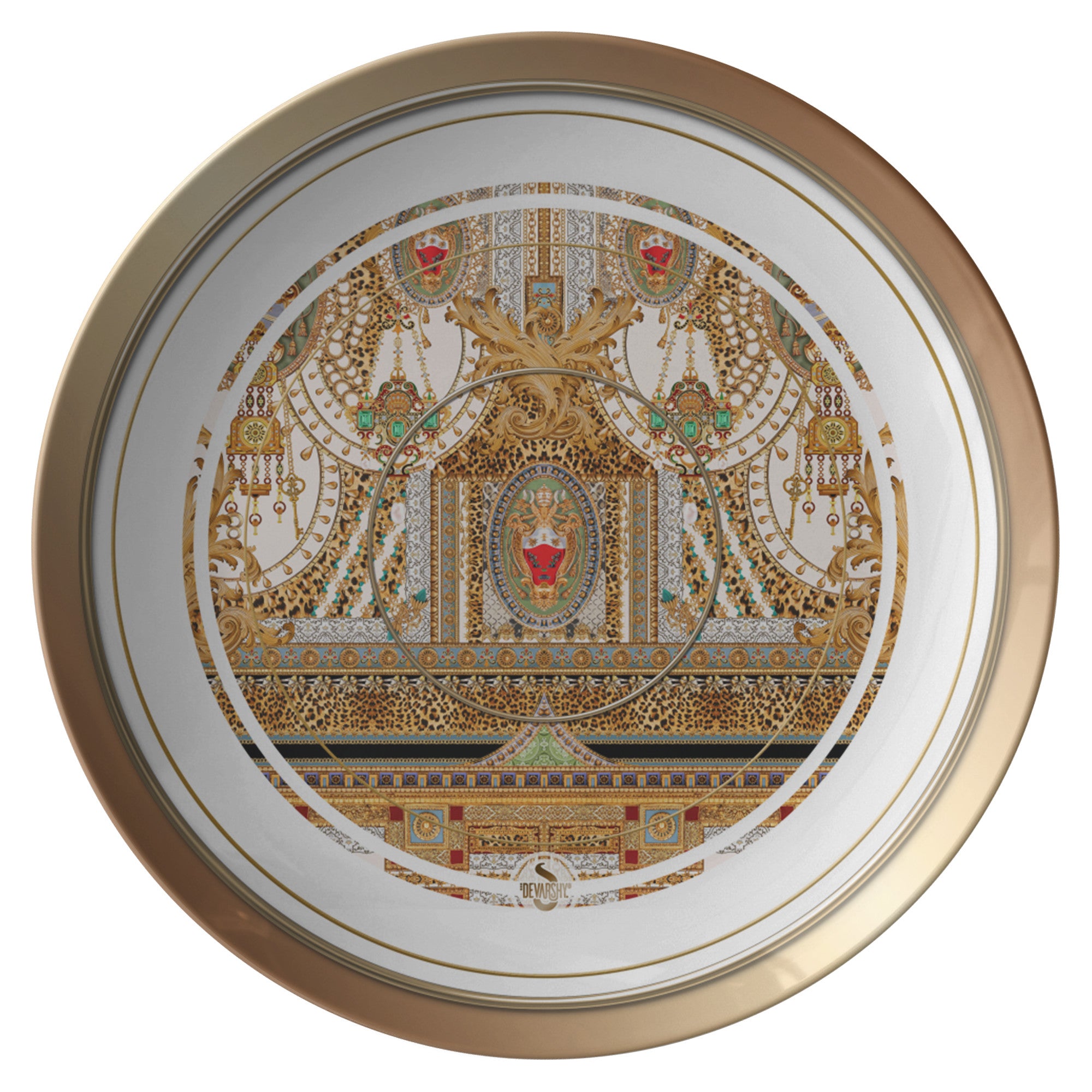 Leopard print plate 10" Printed Dinner Plate Microwave safe cutlery animal print kitchenware Gift for Him Anniversary gift