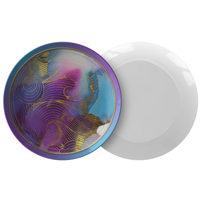 Spirals Of Ecstasy 10" Printed Dinner Plate | Microwave/ dishwasher Safe Plates. Heavy ThermoSāf  | RB0058
