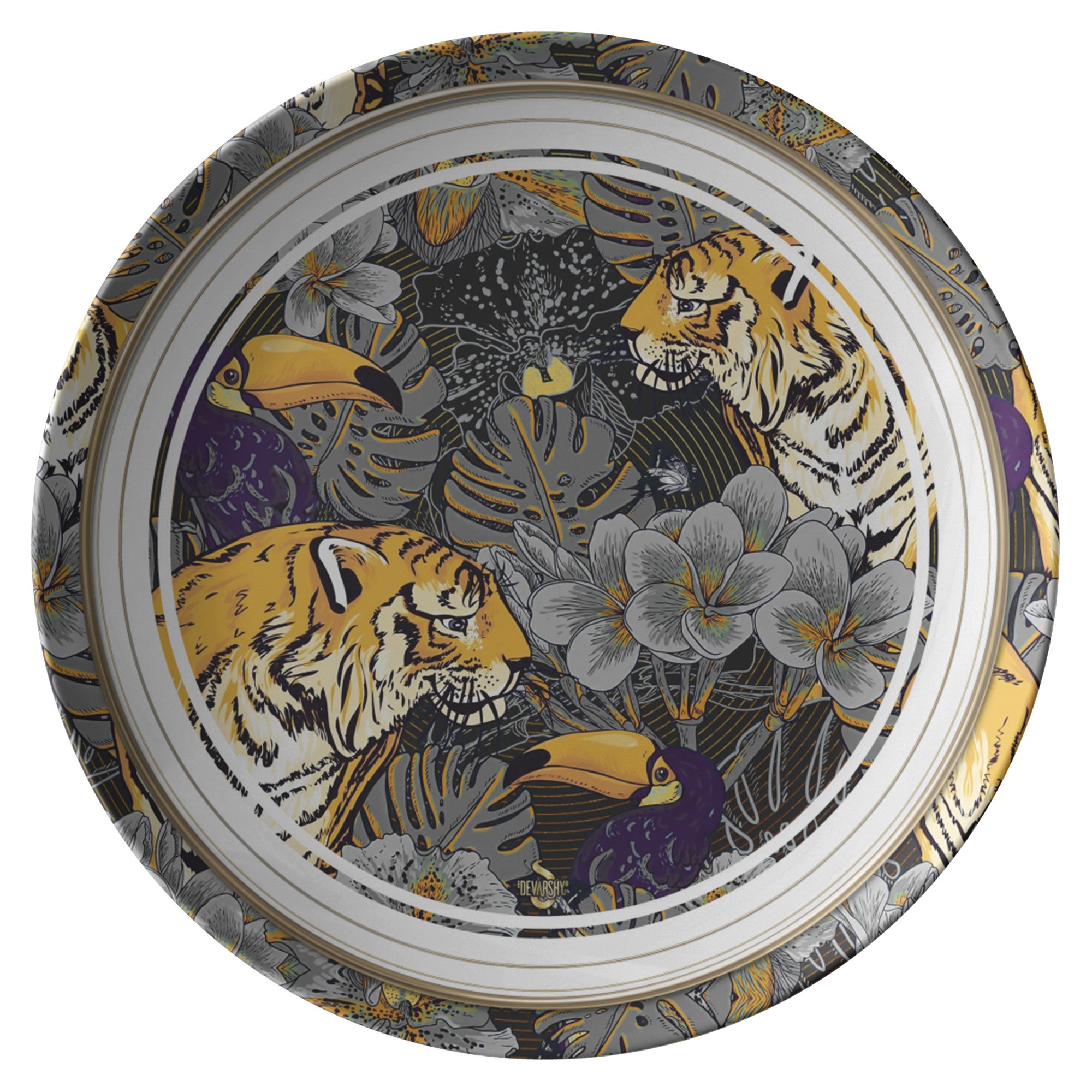 Tropical Animal Plate 10" ThermoSāf | Microwave/ Dishwasher Safe Crockery | RB0094B