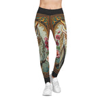 Big Owl Leggings Women Stretchy Pants Animal Print Yoga Tights Women Active wear Best Gift for Bird Lover Nature Inspired Clothing | X3494