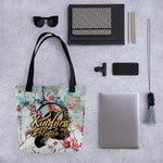 Kindness is My Religion Bag, Canvas Tote Bag, Cherry Blossom Bag, Floral Print Tote Bag | KMR01