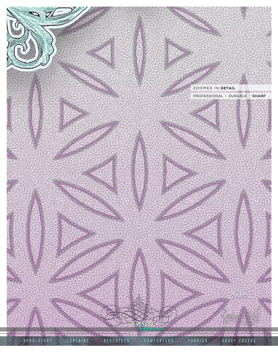 Decorative Floral Pink PREMIUM Curtain Panel. Made to Order on 12 Fabric Options - 10001B