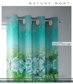Green Florals Pattern PREMIUM Curtain Panel. Available on 12 Fabrics. Made to Order. 10002B