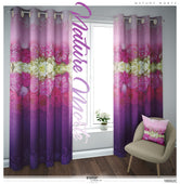 Pink Florals Pattern PREMIUM Curtain Panel. Available on 12 Fabrics. Made to Order. 10002C