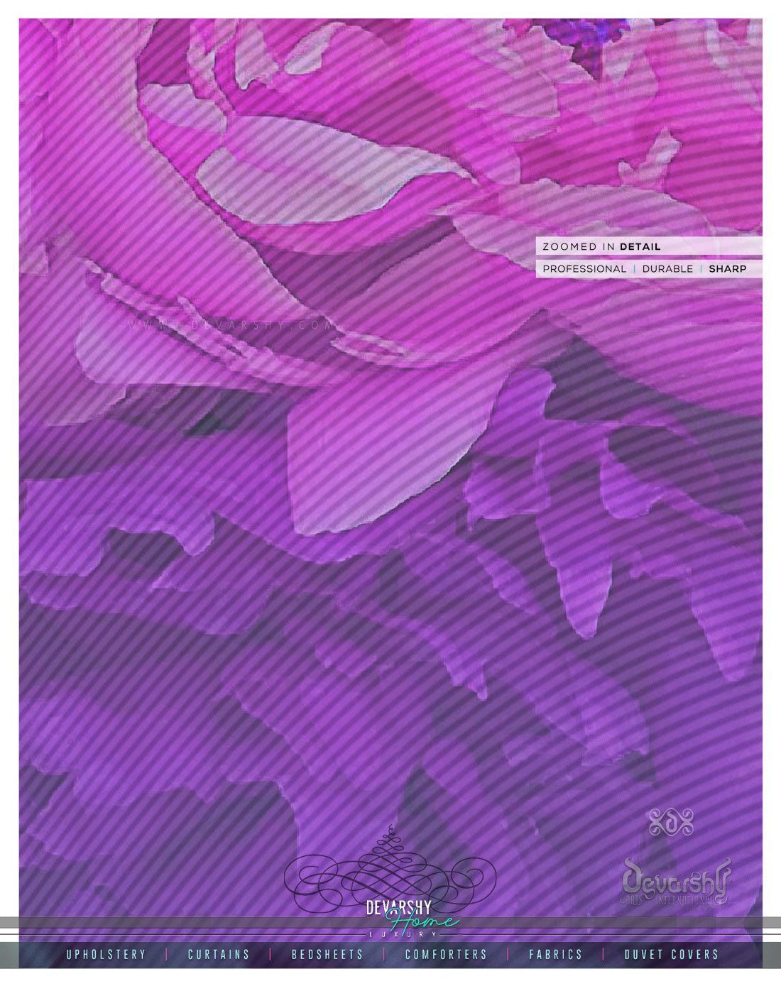Pink Florals Pattern PREMIUM Curtain Panel. Available on 12 Fabrics. Made to Order. 10002C