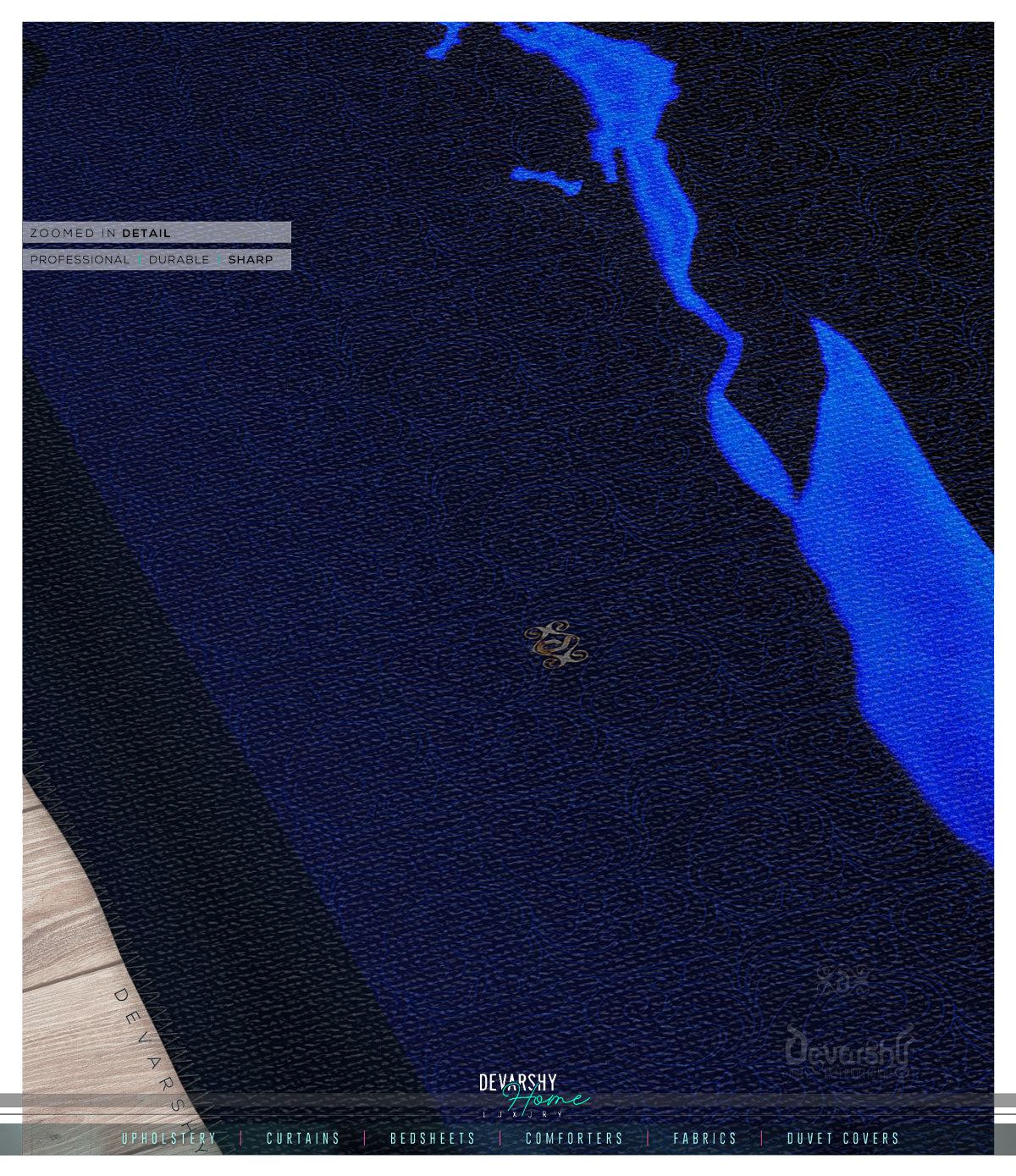 Deep Blue Rose Area Rug, Available in 3 sizes |10003A