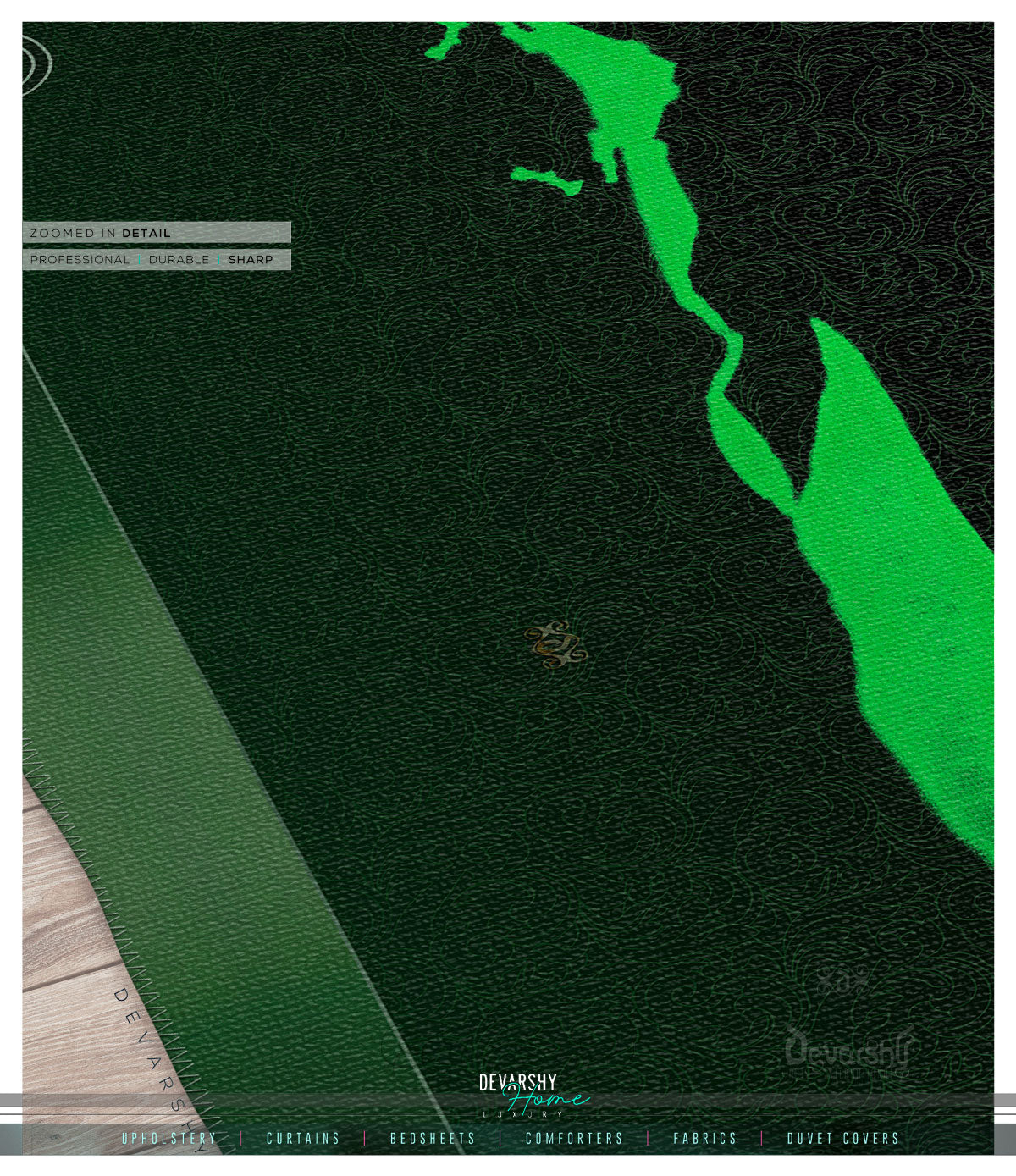 Green Rose Area Rug, Available in 3 sizes |10003E