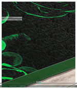 Green Rose Area Rug, Available in 3 sizes |10003E