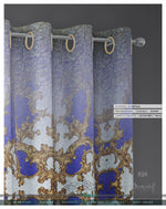 Golden Baroque Purple White PREMIUM Curtain. Available on 12 Fabrics. Heavy And Sheer. 100044D