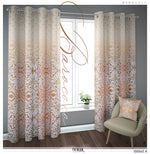 Beige Floral Pattern PREMIUM Curtain panel, Made to Order on 12 Fabric options - 100045A