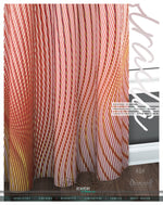 Peach Nazca Lines Printed PREMIUM Curtain Panel. Available on 12 Fabrics. Heavy & Sheer. 100047D